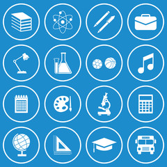 Poster - school equipment icon vector design symbol