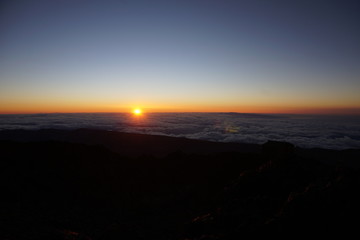 Photography on the mountains landscape at sunrise