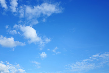 white cloud on blue sky in the morning, clear weather day background