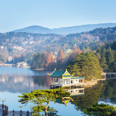 Wall Mural - beautiful pavilion in the middle of lake