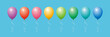 Colorful Balloon vector design set 風船セット