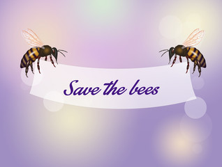 Sticker - the importance of bees for the planet