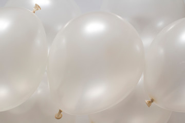 Canvas Print - white balloons on white background