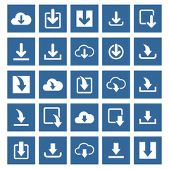 Poster - download icon set vector design symbol