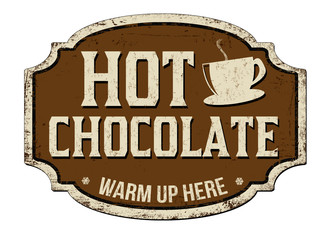 Wall Mural - Hot chocolate vintage rusty metal sign