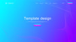 © TechSolution - Website template design. Asbtract scientific background with colorful dynamic waves, hexagonal innovation pattern. Modern landing page for websites or apps. Vector illustration.