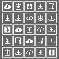 Poster - download icon set vector design symbol