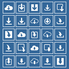 Poster - download icon set vector design symbol