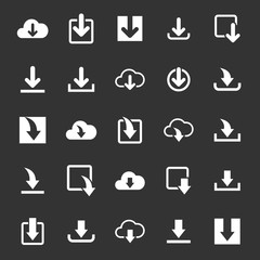 Poster - download icon set vector design symbol