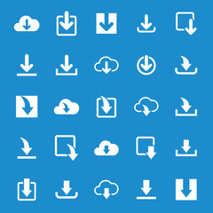 Poster - download icon set vector design symbol