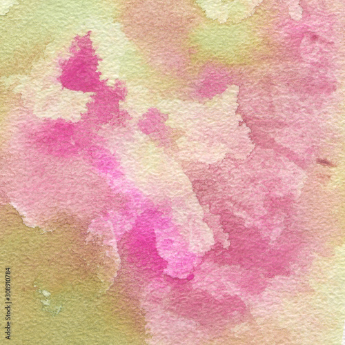 abstract pink green watercolor background bright contrast splashes drops smudges artistic background with paper texture buy this stock illustration and explore similar illustrations at adobe stock adobe stock fotolia com