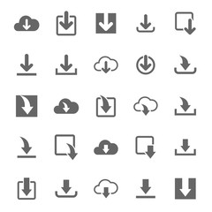 Poster - download icon set vector design symbol