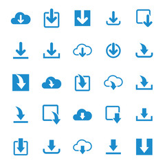 Poster - download icon set vector design symbol