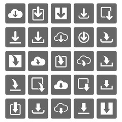 Poster - download icon set vector design symbol