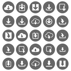 Poster - download icon set vector design symbol