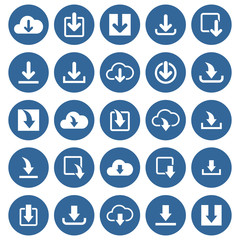 Poster - download icon set vector design symbol