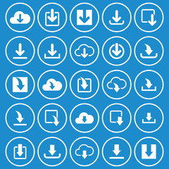 Poster - download icon set vector design symbol