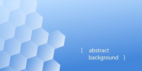 Aufkleber - creative blue abstract hexagonal pattern with gradients.