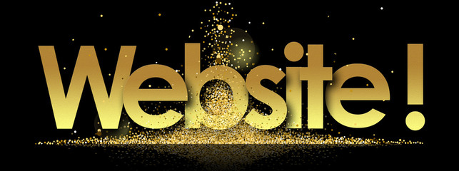 Wall Mural - website in golden stars background