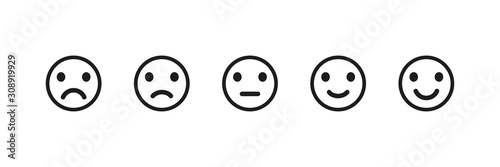Fotomural Emoji reaction isolated vector icons