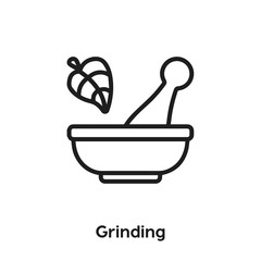 Canvas Print - grinding icon vector sign symbol