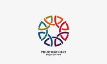 Global Community Logo. Community Human Logo Template Vector. Community Health Care. Abstract Community Logo