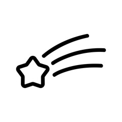 Canvas Print - The shooting star is a vector icon. A thin line sign. Isolated contour symbol illustration