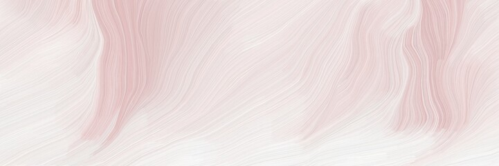 Poster - horizontal banner with waves. modern curvy waves background illustration with misty rose, white smoke and baby pink color