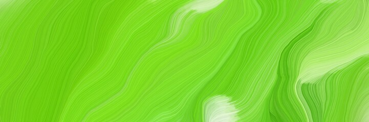 Fototapete - horizontal banner with waves. contemporary waves design with moderate green, tea green and light green color