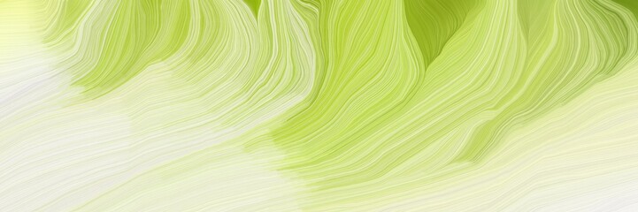 Aufkleber - dynamic horizontal banner. modern curvy waves background design with pale golden rod, tea green and yellow green color