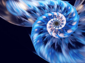 Wall Mural - Abstract color dynamic background with lighting effect. Fractal spiral. Fractal art