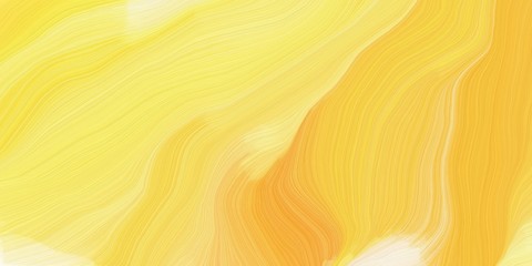 Poster - background graphic with contemporary waves illustration with pastel orange, khaki and bisque color