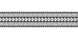 © Marina Storm - Maori polynesian tattoo bracelet. Tribal sleeve seamless pattern vector. Samoan border tattoo design fore arm or foot. Armband tattoo tribal. band fabric seamless ornament isolated on white background