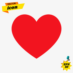 Poster - Red heart shape.Like icon of black heart. Social media icon for for Instagram. vector eps10