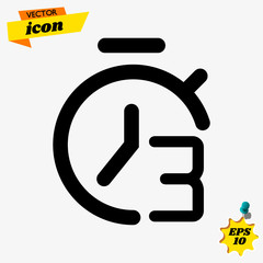 Poster - The 3 minutes, stopwatch vector icon, digital timer. clock and watch, timer, countdown symbol.