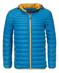 outdoor coat for men on mannequin isolated