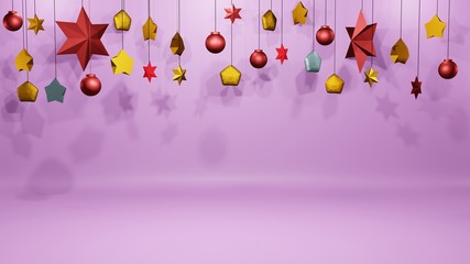 3d render image of blank space for put text or product on christmas day.
