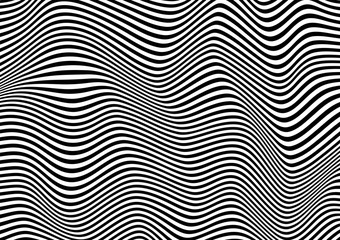 abstract background in black and white with wavy lines pattern