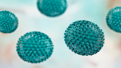 Wall Mural - Influenza virus, flu virus, medically accurate 3D illustration