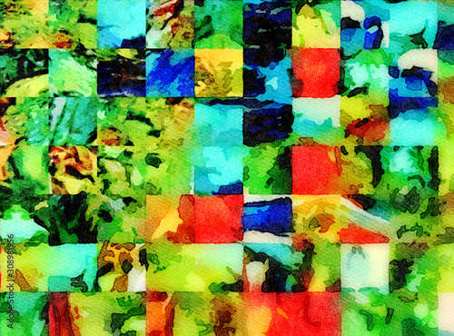 Abstract watercolor texture background. Oil painting style. Good for banner, ...