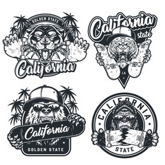 Wall Mural - vintage skateboarding emblems set