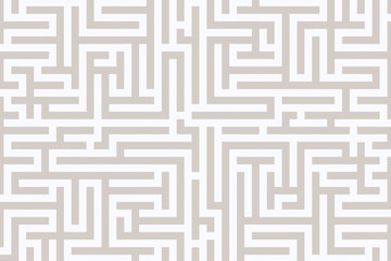 Poster - Square grid. Maze. Striped geomitrical background. Stylish monochrome trellis. Sacred geometry background. 