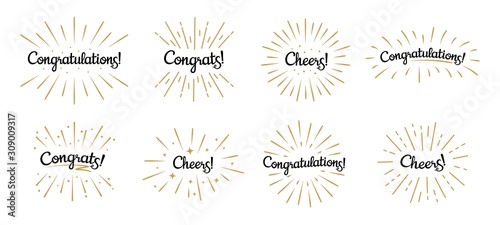 Cuadros en Lienzo Congratulations lettering