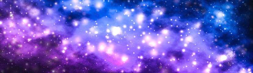 Wall Mural - stars, planet and galaxy in cosmos universe, space and time travel science background