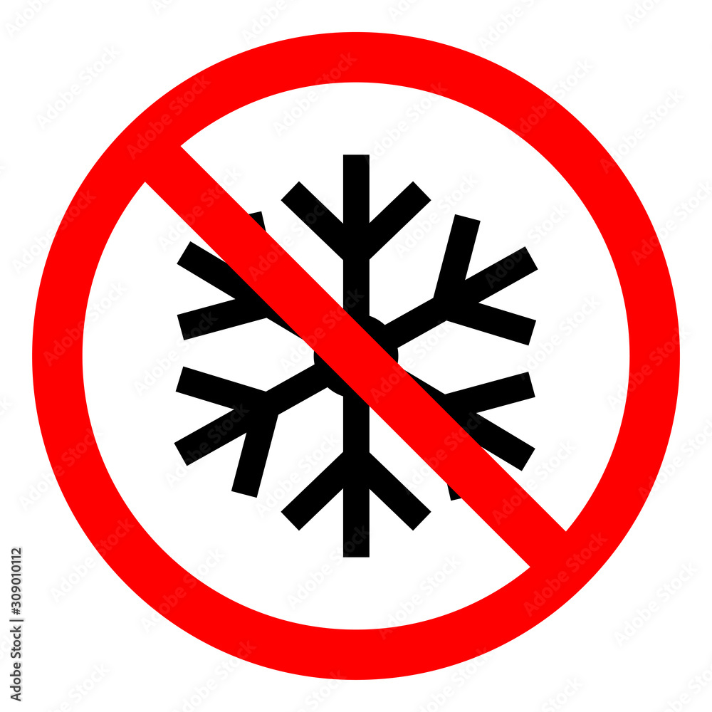Danger Low Temperature Freezing Conditions Symbol, Vector Illustration ...
