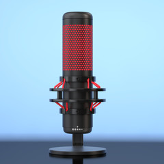 Leinwandbilder - Modern Desktop Condencer Studio Microphone. 3d Rendering