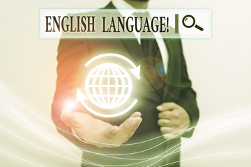 Poster - Handwriting text writing English Language. Conceptual photo third spoken native lang in world after Chinese and Spanish