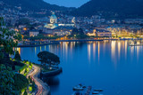 Fototapeta  - Como - The city with the Cathedral and lake Como.