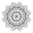 © Ирина Яшкирева - Mandala isolated on the white background. Template for coloring book page. Oriental mystical pattern