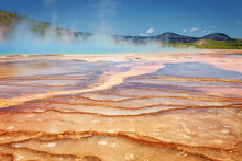Grand Prismatic Spring Detail In Yellowstone National Park, Wyoming